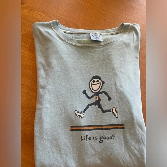 LIFE IS GOOD RUNNER SHIRT - Picture 2 of 5